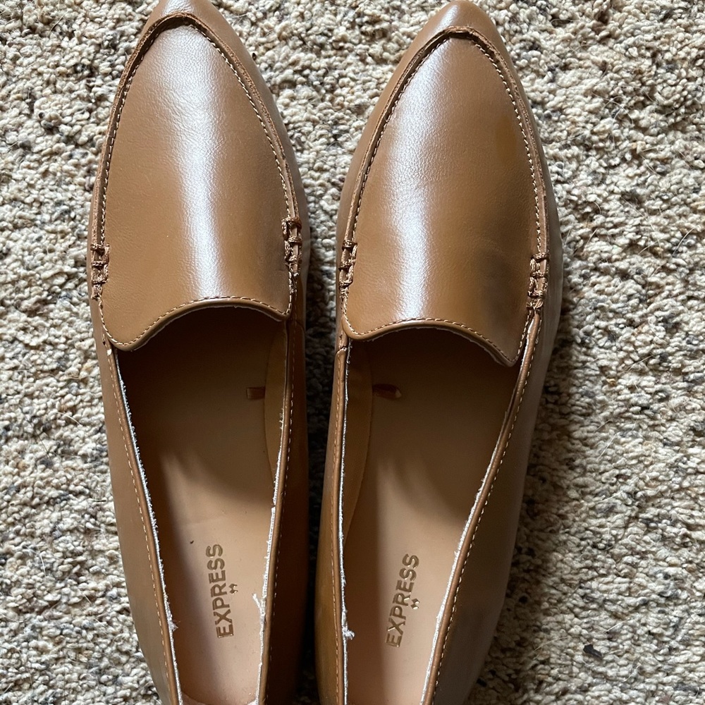 NWOT Express Cognac Loafers